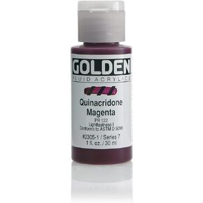 Golden Fluid Acrylics - Quinacridone Magenta - 1 oz Bottle