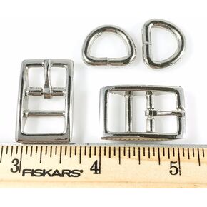 DOG Collar Buckles W Dee 1/2" Nickel Finish 20 Sets