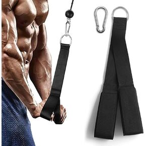 Tricep Rope Cable Attachment Ergonomic Handles Long Gym Pulldown Rope Grip Pulley System Exercise Machine Equipment for Push Downs Workout Crunches Facepulls