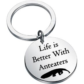 BEKECH Lift is Better With Anteaters Keychain Anteaters Charm Keychain Anteaters Gift for Animal Lover Jewelry