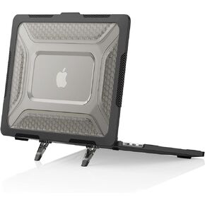 Timecity Case for MacBook Air M2 13.6 Inch 2022 Release, Model: A2681. Protective Case with Kickstand, Multiple Protection of Composite Materials, Easy Installation - Black