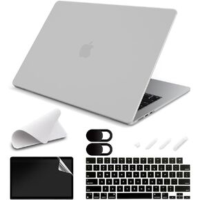 SanMuFly for Newest MacBook Air 15 inch Case M2 Chip with Liquid Retina Display & Touch ID 2023 Release Model A2941, Plastic Hard Shell Case - Crystal Clear