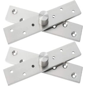 2 Pack Door Pivot Hinge 360°Rotation Hidden Door Hinge Concealing Door Hinge Household Hinge Hidden Bookcase Hinges Secret Door Hinge Stainless Steel Rotation Hidden Door Pivot Hinges Hardware,Small