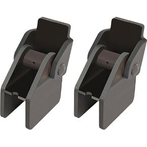 KUAFU 2 pcs Dump Hinge Compatible with 2" Rectangular Tube (4", 5", 6" or Wider) Brackets Universal Fit for Trailer Truck