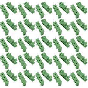 50Sets C45 DIN Rail PCB Mounting Black Bracket Holder Carrier Clips for Width 35mm or 15mm Din Rail in Saudi Arabia