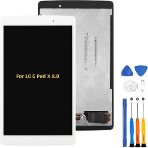AMIND for LG G Pad X 8.0 Screen Replacement (White) for LG V520 V521 LCD Display Digitizer Full Assembly with Repair Tool Kits(Not for LG G Pad X 8.3 VK815)