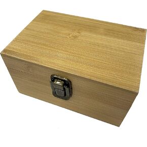 Bamboo Stash Box storage (6.1 X4 X 3.25 inch), Brown