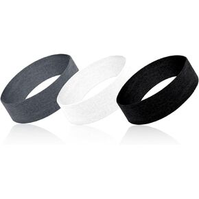 3 Pieces Set-Kid Sports Headbands and Sweatbands, Moisture Wicking Athletic Cotton, Elastic, Soft Pure Cotton for Running, Tennis, Basketball, Soccer, Volleyball