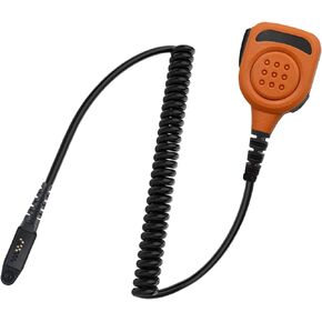 Waterproof Radio Speaker Mic Walkie Talkie Shoulder Handheld Microphone with PTT for Ailunce HD1 HAG1 Retevis RT29 RT47 RT47V RT48 RT83 RT82 RT87 NR30 EX500 GP328plus Orange (328plus-01)