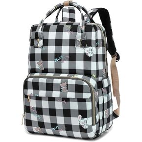 Panda Laptop Backpack College Bookbag School Backpack for Women Girls, Travel Backpack 15.6 Inch Computer Backpacks (Pink)