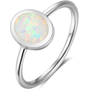 Jude Jewelers Stainless Steel Oval Shape Simulated Fire Opal Wedding Engagement Proposal Ring