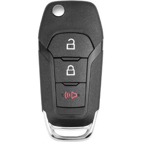 Key Fob Flip Smart Keyless Entry Remote Control Compatible with 2015-2022 Ford F150 F250 Explorer F350 F450 F550 Ranger Bronco Ecosport, Replacement N5F-A08TAA, 5923667, 164-R8130