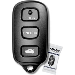 3-Button Keyless Entry Remote Key Fob Replacement, Compatible with 2002-2006 Toyota Camry, 2002-2003 Toyota Solara, w/ Panic button, GQ43VT14T
