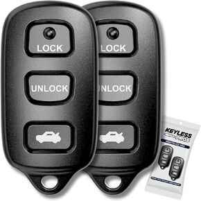 3-Button Keyless Entry Remote Key Fob Replacement, Compatible with 2002-2006 Toyota Camry, 2002-2003 Toyota Solara, w/ Panic button, GQ43VT14T