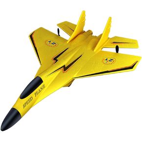 RC Plane Red Aircraft 2.4GHz 2 Channel Remote Control Plane Jet Fighter Airplane with GYRO for Kids and Beginners