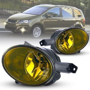 Fog Lights Lamps for 2010-2015 Volkswagen Golf Hatchback/Wagon, Volkswagen Jetta Sedan/Wagon, Volkswagen Beetle, Volkswagen Eos, Premium VW Accessories, 1 Pair (Clear Lens)