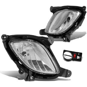 DNA MOTORING FL-ZTL-130-CH Fog Light With Switch Driver & Passenger Side Enhance visibility [Compatible with 10-12 Coupe]