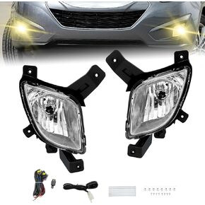 ضوء الضباب متوافق مع 2010 2011 2012 2013 2014 2015 Hyundai TUCSON IX35، زوج من مصابيح الضباب مع عدسة واضحة وتسخير الأسلاك in Kuwait