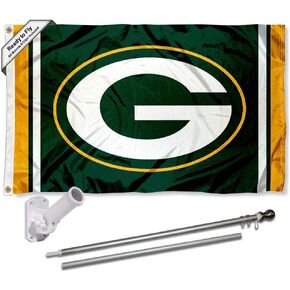 Green Bay Packers Flag Pole and Bracket Kit