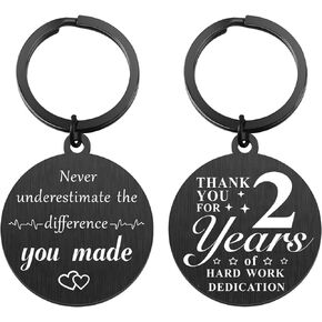 Thank You Employee Anniversary for Coworkers Colleague Appreciation Gifts Farewell Leaving Keychains for Men Women