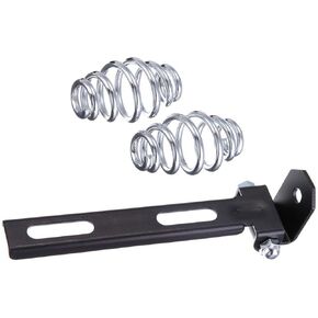 Black Solo Seat Mount Kit Bracket w/ 3 Inch Barrel Spring for Chopper Bobber Softail Custom