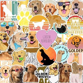 Golden Retriever Stickers 35 pcs Vinyl Waterproof Stickers for Laptop, Computer, Phone, Skateboard, Hydro Flask, Water Bottles