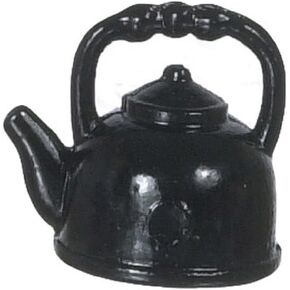 Dollhouse Miniature Black Tea Kettle