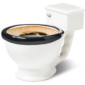BigMouth Inc Toilet Mug - Funny Coffee Cup for Men, Women - Novelty Toilet Bowl Mug - Hilarious Gag Gift for Holidays, Birthday, Secret Santa Party - Ceramic Bathroom Mug for Home, Office - 12 Oz