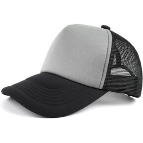 Zylioo XXL قبعات سائقي الشاحنات الأمامية من الفوم كبيرة الحجم، 5 ألواح عالية التاج شبكية من الخلف، قبعة صيفية قابلة للتعديل in Kuwait