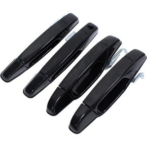 NewYall Black Exterior Door Handle for Cadillac Escalade for Chevrolet Silverado Suburban Tahoe Avalanche for GMC Sierra Yukon 2007-2013 Outside Front Rear Left Driver Right Passenger Side