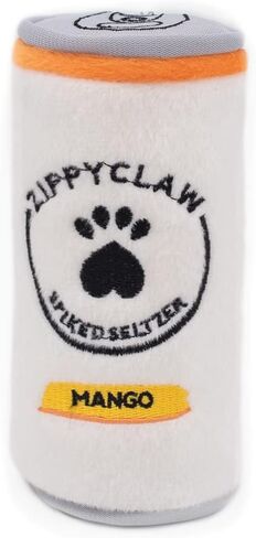 ZippyPaws Squeakie Can - Le Chien Squeakie Can Dog Toy, Rainbow Dog Toy with Squeakers, Plush Dog Toys for Aggressive Chewers, Summer Dog Toys, Rainbow Dog Pride Accessories in Saudi Arabia