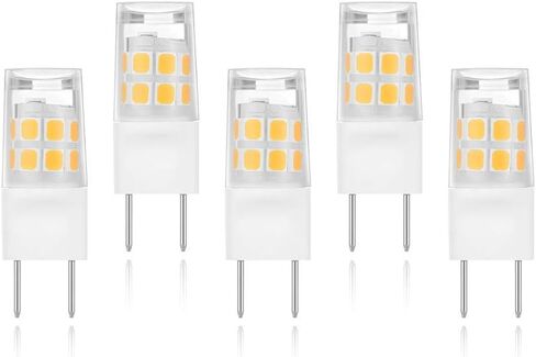 5 Pack-T4 JCD Bi-Pin G8 2Watt LED مصابيح كهربائية بيضاء دافئة JCD نوع T4 G8 تحت الخزانة مصباح عفريت 120 فولت تحت الخزانة فرن الميكروويف موقد أعلى أجهزة المطبخ استبدال الإضاءة ثنائية دبوس in Kuwait