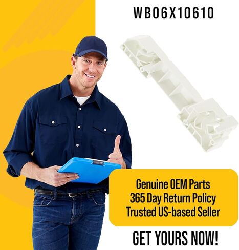 لوحة مزلاج الباب WB06X10610 المُحدثة - أجزاء الميكروويف Haier Hotpoint GE المتوافقة - تحل محل AP3866945 AH1019899 EA1019899 PS1019899 - تتضمن مفاتيح الباب ومزلاج الباب in Kuwait