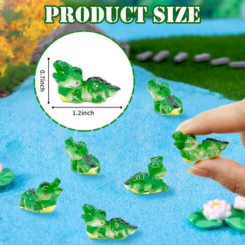 30 قطعة من تماثيل التماسيح المصغرة، مجموعة تماثيل التمساح الصغيرة، أشكال حيوانات مصغرة من الراتنج، وزواحف الغابة البرية، أشكال صغيرة من الراتنج لديكور المنزل في الحديقة الخيالية in Kuwait