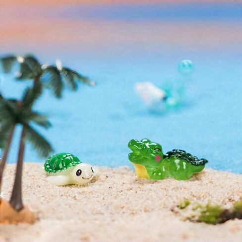 30 قطعة من تماثيل التماسيح المصغرة، مجموعة تماثيل التمساح الصغيرة، أشكال حيوانات مصغرة من الراتنج، وزواحف الغابة البرية، أشكال صغيرة من الراتنج لديكور المنزل في الحديقة الخيالية in Kuwait