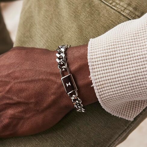 مجوهرات MVMT للرجال - إكسسوار عصري - سوار سلسلة من الفولاذ المقاوم للصدأ 10 مم in Kuwait