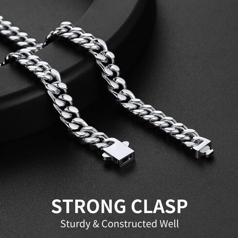 ChainsHouse 7 مم 28 بوصة قلادة سلسلة كوبية للرجال 21 سم in Saudi Arabia