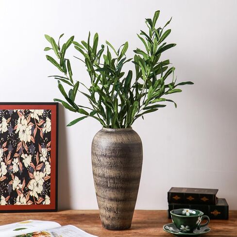 Rustic Ceramic Flower Vase,Large Vintage Floor Vase,Pottery Vase,Tall Vase,Terracotta Vase for Flowers for Living Room Entryway Table Centerpieces,Wedding, Gifts. in Saudi Arabia