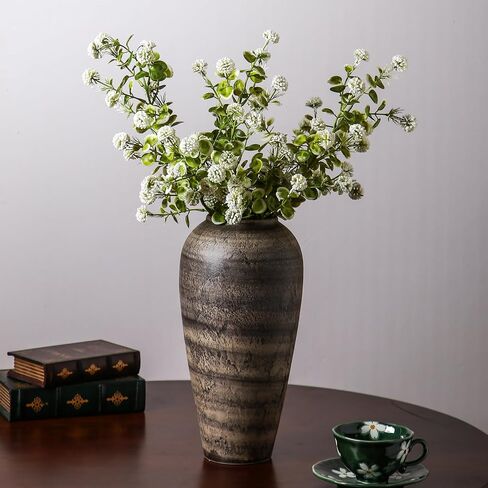 Rustic Ceramic Flower Vase,Large Vintage Floor Vase,Pottery Vase,Tall Vase,Terracotta Vase for Flowers for Living Room Entryway Table Centerpieces,Wedding, Gifts. in Saudi Arabia