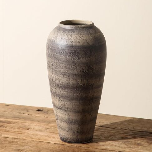 Rustic Ceramic Flower Vase,Large Vintage Floor Vase,Pottery Vase,Tall Vase,Terracotta Vase for Flowers for Living Room Entryway Table Centerpieces,Wedding, Gifts. in Saudi Arabia