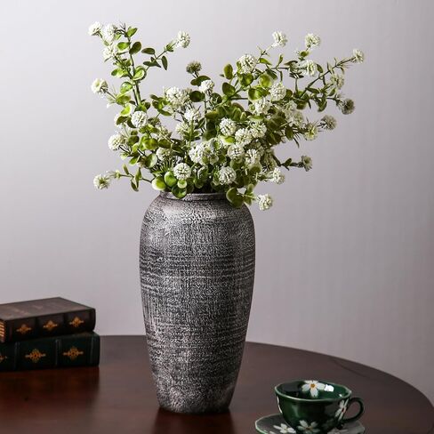 Rustic Ceramic Flower Vase,Large Vintage Floor Vase,Pottery Vase,Tall Vase,Terracotta Vase for Flowers for Living Room Entryway Table Centerpieces,Wedding, Gifts. in Saudi Arabia