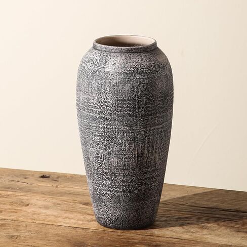 Rustic Ceramic Flower Vase,Large Vintage Floor Vase,Pottery Vase,Tall Vase,Terracotta Vase for Flowers for Living Room Entryway Table Centerpieces,Wedding, Gifts. in Saudi Arabia