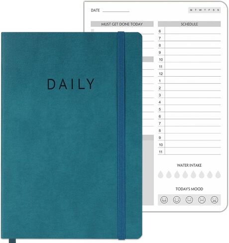 Fan&Ran Ultimate To Do List Notebook for Boosting Productivity and Organizing Tasks - Undated Daily Planner and Office Supplies for Women & Men, 5.5"x8.25", Grey in Saudi Arabia