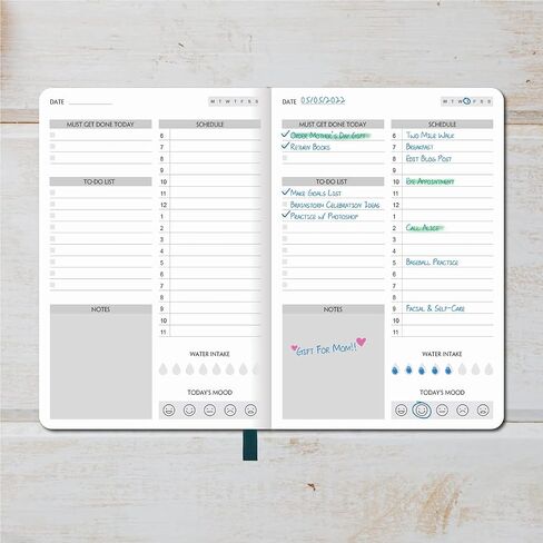 Fan&Ran Ultimate To Do List Notebook for Boosting Productivity and Organizing Tasks - Undated Daily Planner and Office Supplies for Women & Men, 5.5"x8.25", Grey in Saudi Arabia