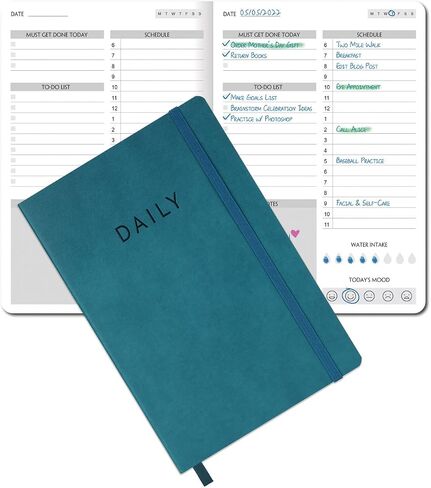 Fan&Ran Ultimate To Do List Notebook for Boosting Productivity and Organizing Tasks - Undated Daily Planner and Office Supplies for Women & Men, 5.5"x8.25", Grey in Saudi Arabia