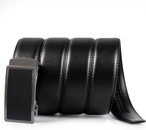 أحزمة رجالية من الجلد بحزام سقاطة، 2 حزمة، حزام منزلق قابل للتعديل مقاس 1 3/8 بوصة للرجال in Kuwait