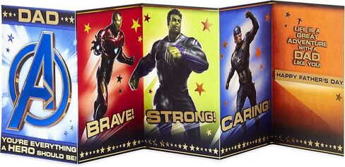 Hallmark Avengers Pack of 3 Fathers Day Cards (Iron Man, Black Panther, Captain America) in Saudi Arabia