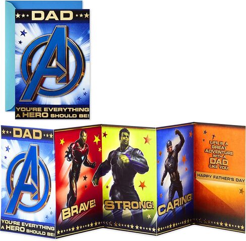 Hallmark Avengers Pack of 3 Fathers Day Cards (Iron Man, Black Panther, Captain America) in Saudi Arabia