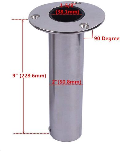 Pair ! Stainless 90 Degree Fishing Rod Holder Flush Mount Casting Flange 316 Steel for Marine Yacht in Saudi Arabia
