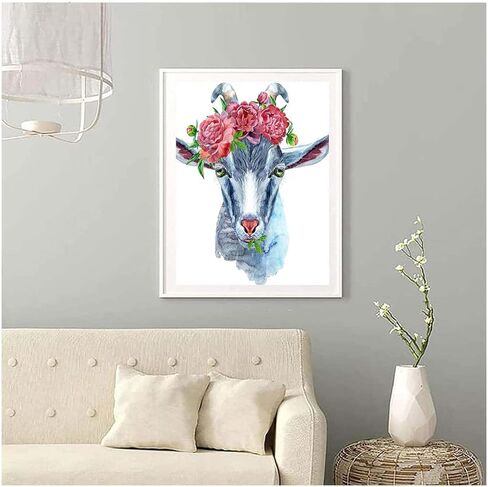 Muyankissu Goat Diamond Art Kits for Beginner,5D Paint by Diamond Kit for Adults Embroidery Kit Full Drill 12 x 16 inch in Kuwait